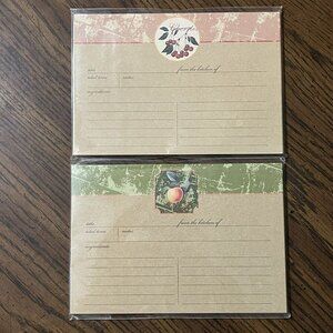 Michaels Blank Fruitful Harvest Fruit Recipe Cards Lot of 2 Packs 36 Total NOS